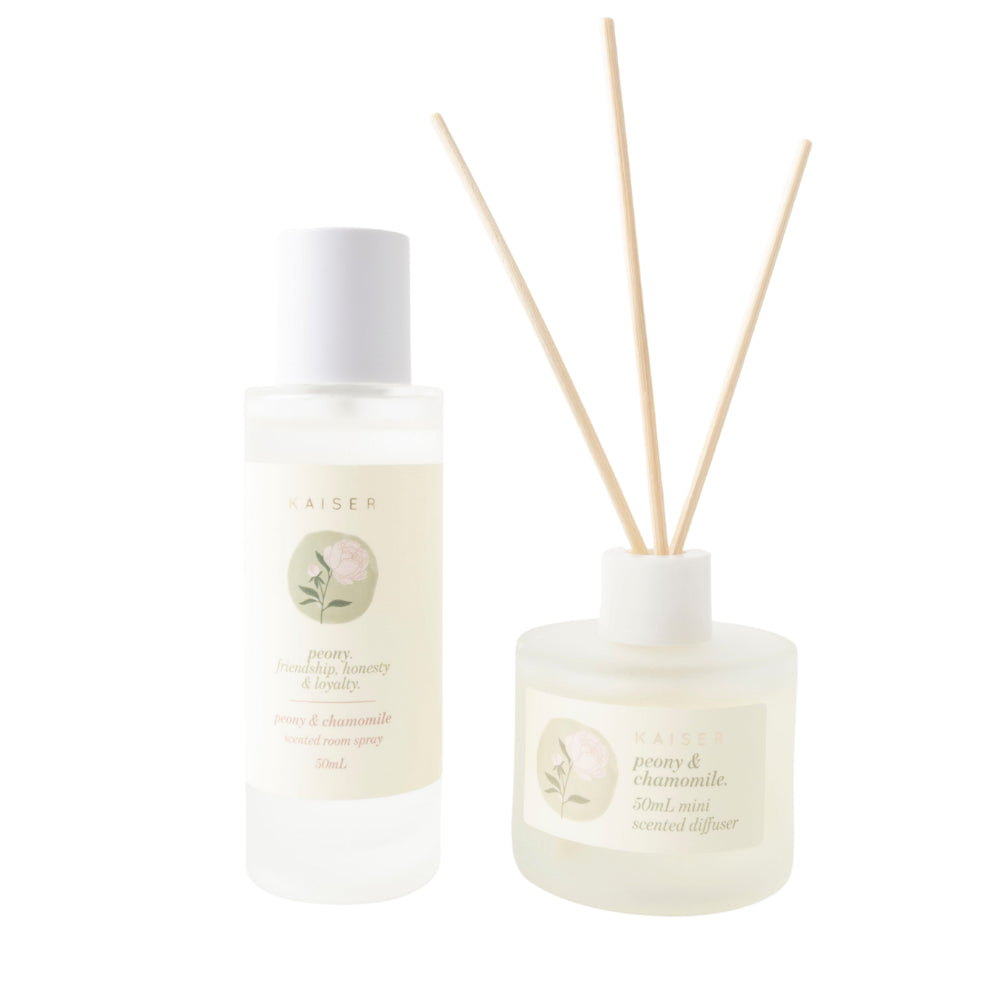 Flower Beauty Diffuser & Room Spray Set Mini Birth Flower - PEONY